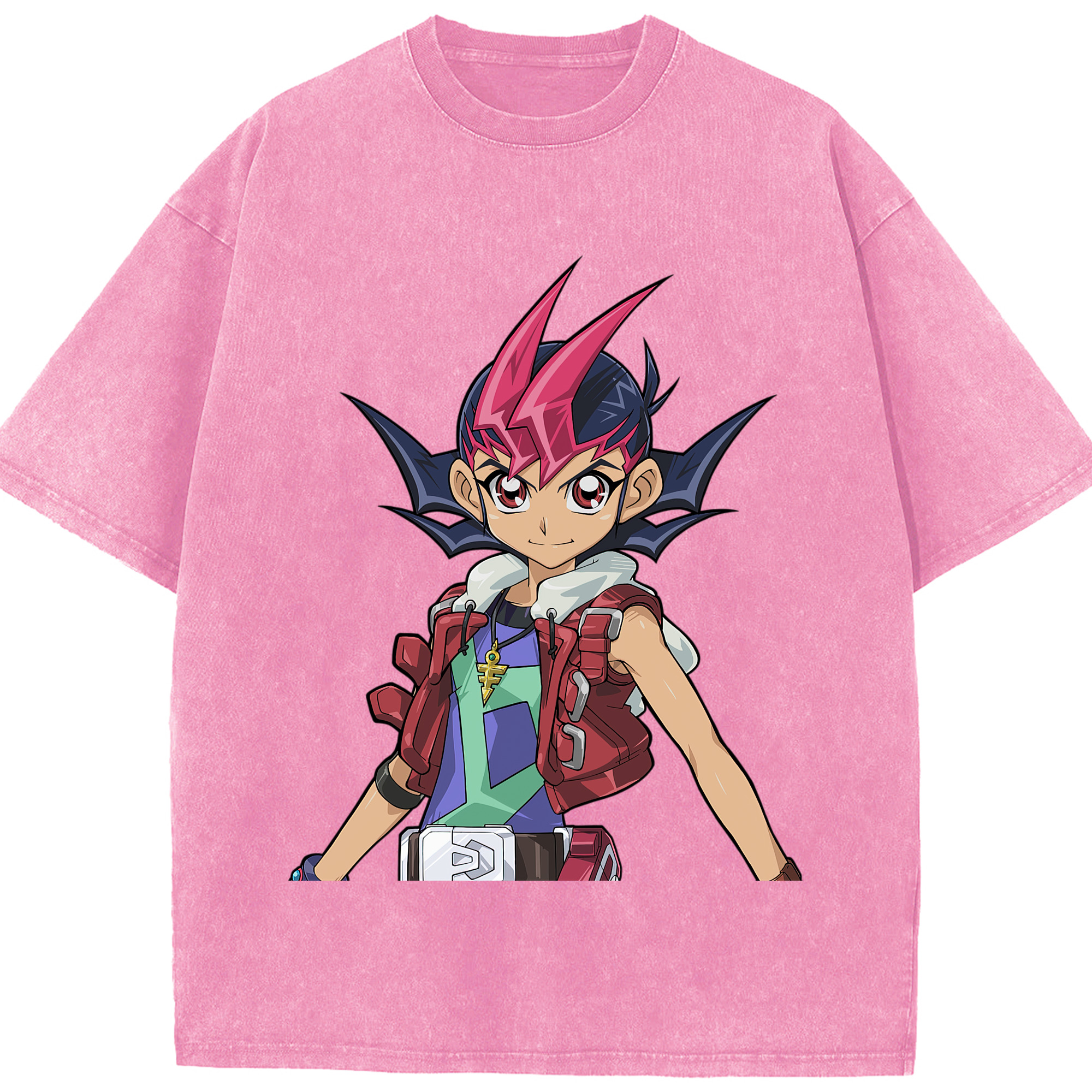 （画像用） 遊☆戯☆王 Yu-Gi-Oh! 綿100% ヴィンテージ風 半袖Tシャツ（フロントプリント）